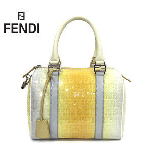 Fendi Sequin Mini Boston Bag Zucca Pattern